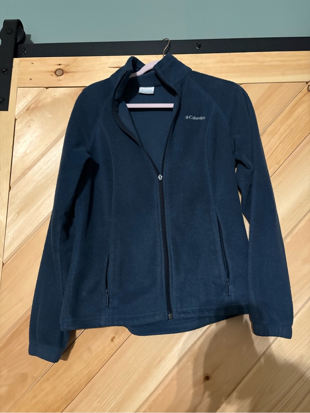 Columbia Women's Dark Navy Full-Zip Teddy Fleece Jacket